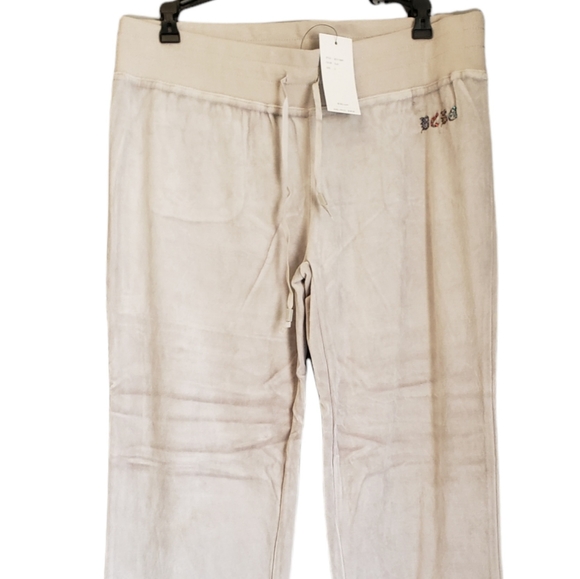 BCBGMAXAZRIA Velour Wide-Leg Gray Suit Pants Size L - Picture 6 of 6